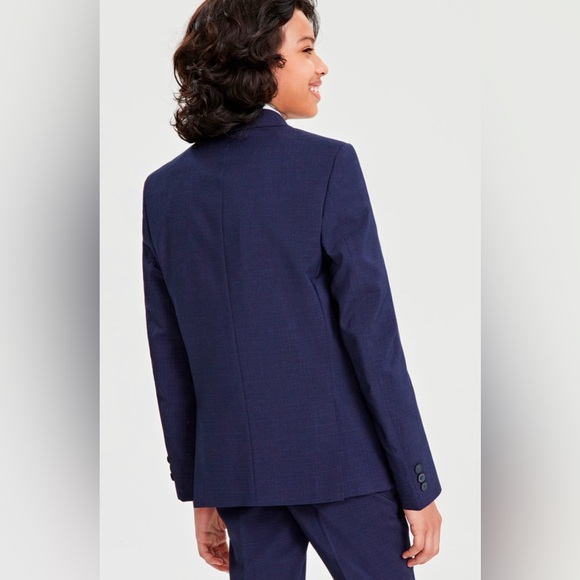 Andrew Marc Kids' Dark Blue Check Suit Boys Size 16 NWOT - Picture 2 of 9